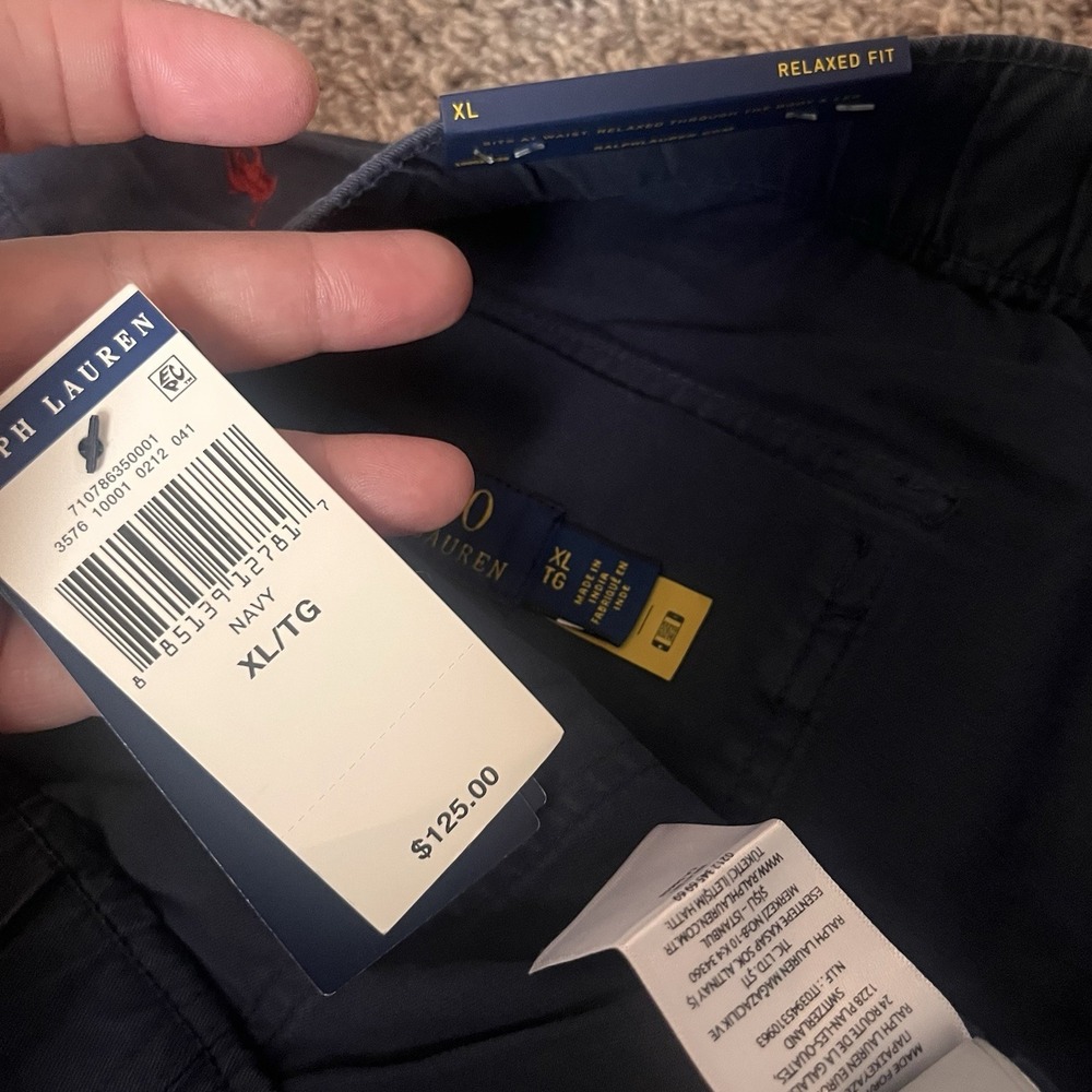 NWT Polo Ralph Lauren Mens Shorts Blue XL 8in Relaxed Fit Cotton Stretch - Picture 5 of 5